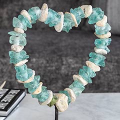 Sea Glass & Stone Heart Image 2