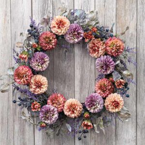 Lush Zinnia Wreath