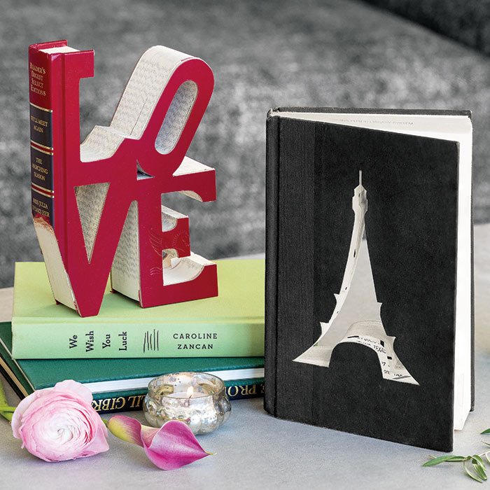 "From Paris, With Love" Book Sculptures