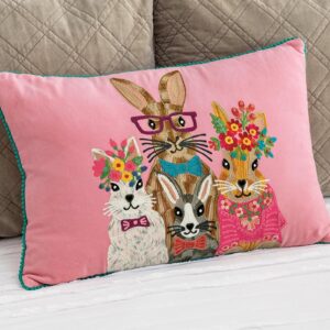Garden Party Rabbit Pillow