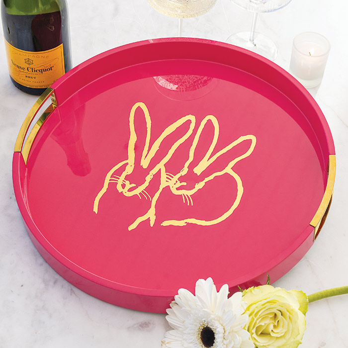 Gilt Bunny Cocktail Tray