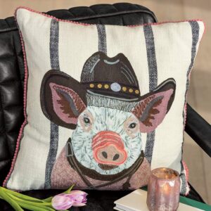 Cowboy Pig Pillow