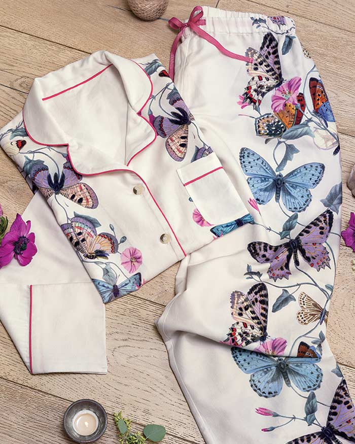 Olive & Cocoa Butterfly Pajamas