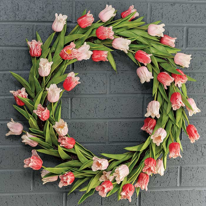 Vibrant Tulip Wreath