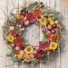 Preserved Zinnia Wreath