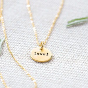 "Loved" Circle Necklace
